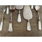 Vtg To Antique Silverplate Sterling Faux Mother Of Pearl Mop Serving Pcs Lot 7