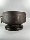 Antique Censer Bowl Hibachi Japanese Cast Iron Pot Brazier Tripod Signed