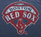 Womens Retro Style Boston Red Sox Est  1901 Fan Souvenir Blue Ss T Shirt Sz Xxl