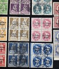 Lot Of Overprint Germany Bavaria German Empire Bayern Stamps Blocks Of 4 Used
