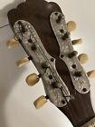 Geo Baur 18 Antique Bowl Mandolin Beautiful Inlay Philadelphia Circa 1900 cracks