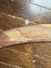 Vtg Hand Carved Wooden Boomerang Australian Aboriginal Art Decor Wall Bird 23 