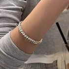 925 Sterling Silver Woman Handmade Vintage Elegant Cuff Bracelet Bangle Jewelry