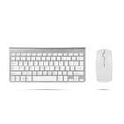 Silver 2 4ghz Slim Wireless Keyboard And Mouse Combo Kit For Desktop Pc