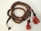 Tibetan Mala Dark Yak Bone 108 Beads For Meditation With Small  Brown 