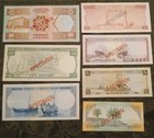Bahrain Complete 7 Specimen Set 1964  1978  Unc 002489 Cs1 P 1-6 10 W coa
