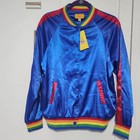 Nwt Rainbow Brite X Unique Vintage Satin Bomber Jacket Size 12 Size L