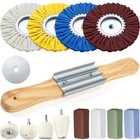 15 Pcs 8  Airway Polishing Wheel Kit With Buffing Compound For Angle Grinder