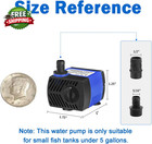Small Fountain Pump  80 Gph Submersible Water Pump For Aquarium Fish Tank