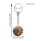 2pcs U s  250th Birthday Reversible Crystal Glass Keychain  250th Style 1
