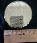 Vintage Round Gold Tone Compact Powder  makeup W mirror - Clean   Daily Shipping