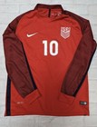 Nike Pulisic Team Usa Usmnt  10 Long Sleeve Jersey 2017 2018 Red Size Medium