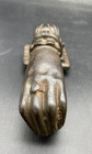 Antique Victorian Hand With Ring Cast Iron Door Knocker Old Architectural