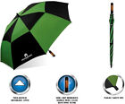 Weatherproof 60  Double Canopy Fiberglass Auto Jumbo Folding Golf Umbrella Wc