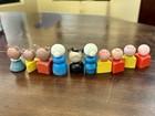 Vintage 1965 Little People Wood Figures For Lacing Shoes And Goldilocks   3bears