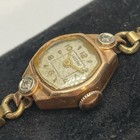 Vintage Rare Lucerne 14k Gold Diamond Accent Ladies Watch