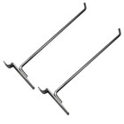 10  Slatwall Hook Panel Display Hooks  1 4  Thickness Metal  Chrome - Pack 24