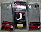 3 Pairs Men s Gray Snap-on Crew Socks X-large  free Shipping  Made In Usa  new 