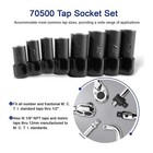 70500 Tap Socket Set W  1 4    3 8  Drive For 1 2    1 8  Npt Taps   Metric Taps