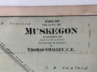 1877 Part Of City Of Muskegon Plat Map  County Atlas Michigan  Peck  Wood  Getty