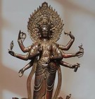 Tibet Buddhism Bronze Gilt 8arms Tara Kwan Yin Statue Ornaments About 40cm