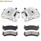 Front Brake Calipers  ceramic Pads For 2002-06 Chevrolet Gmc Silverado 1500