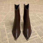 High Heels Sexy Luxury Shoes Chunky Ankle Chelsea Boots Fashion New Zipper Shoes