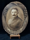 Wwi Soldier For Liberty Photo Eagle American Flag Framed Convex Glass