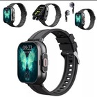 2 In 1 Smart Watch With Tws Earbuds Bluetooth Wireless Headset For Ios Android