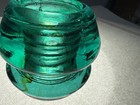 Cd 188 Insulator Aqua Beautiful Tiger Stripe-like Amber Swirls     Philadelphia
