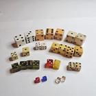  27  Vintage Dice Lot Different Sizes   Material Die Game Throwing Large Small