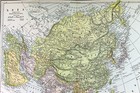 1890s Map Of Asia Full Color Lithography 13 5 X 21 75