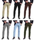 Stretch Chino Slim Fit Mens Relaxed Casual Cotton Dress Skinny Pants Size 30-40
