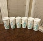 Vintage Prolon Melmac Dinnerware Blue Floral 20pc Mcm Saucer Tumbler Dishes Set