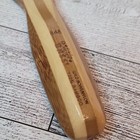 Vtg Genuine Bass 848 Hair Brush Comb 100  Wild Boar nylon 100  Bamboo Wood 8 