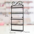 5 Tier Nail Polish Wall Rack Shelf Organizer Holder Stand Metal Up To 50 Bottles