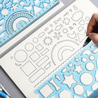 7 Pcs Geometric Drawing Template Ruler Curve Oval Shape Painting Stencil