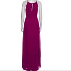 Ceremony New Halter Neck Blair Maxi Dress Elastic Waist In Pink Women s M