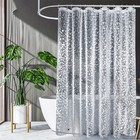 3d Pebble Pattern Shower Curtain In Peva Durable Material  71x71 In W  Hooks
