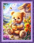 Hunny Bear Fabric Baby Quilt Panel 36  X 45 