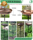 Small Metal Bird Bath For Outdoors  10  Dia Bowl With Stake Birdbaths Garden Yar