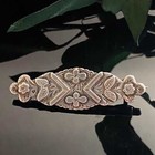 Antique Victorian English Embossed Floral Sterling Silver Bar Pin C  1890 Cheste