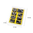8x Metal Crafts Chinese Ring Puzzle Iq Brain Teaser Kid Adult Educational Toy E