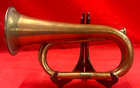 Antique Military Classy Copper Brass Bugle Great Condition India 10  L - 4  Bell