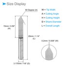 10pcs 0 2mm Tip 1 8  Shank 60 Degree 2-flute Engraving Carving V Groove Bit