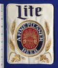 Vintage New Nos Massive 8  Embroidered Jacket Patch Miller Lite Pilsner Beer