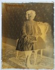 Glass Plate Photo Negative   Young Girl In White Dress With Book - Edwardian