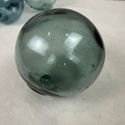 Blue Green Hand Blown Art Glass Fishing Floats Set Of 4 Nautical Beach Balls