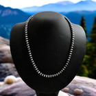 Navajo Pearl Style Sterling Silver Necklace Hand Strung 5mm 20   