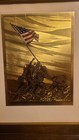 Ww2 Wwii Gold Raising Of The Flag At Iwo Jima Framed Print Owned By John Wayne  